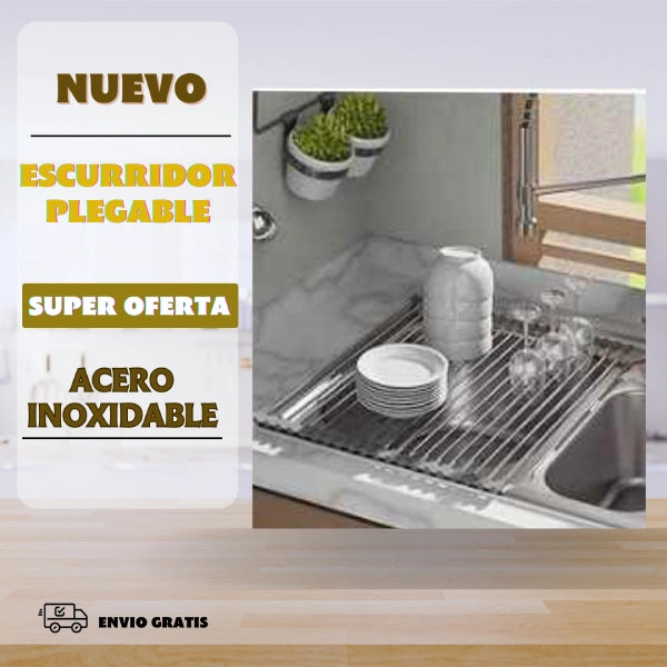 ESCURRIDOR PLEGABLE EN ACERO INOXIDABLE