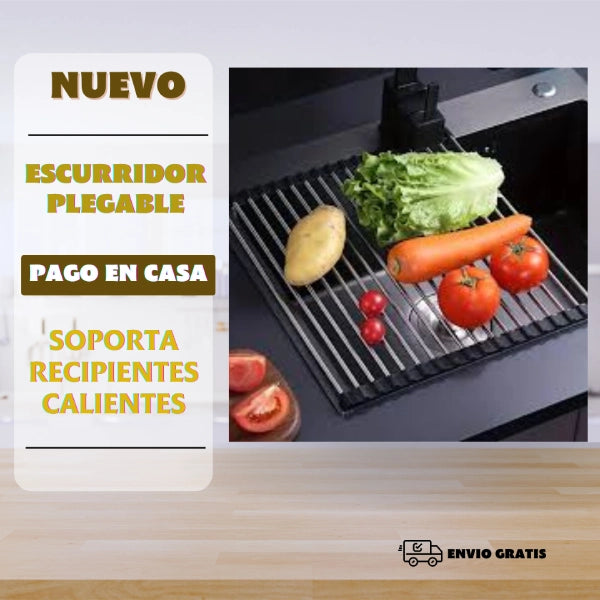 ESCURRIDOR PLEGABLE EN ACERO INOXIDABLE