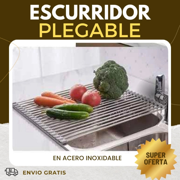 ESCURRIDOR PLEGABLE EN ACERO INOXIDABLE