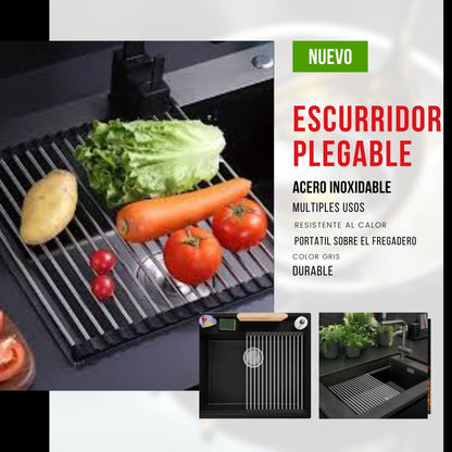 ESCURRIDOR PLEGABLE EN ACERO INOXIDABLE